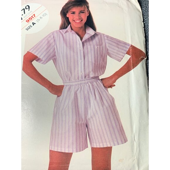 McCall's Misses Shirt Shorts Sewing Pattern sz 6-10 9517 - uncut - Picture 3 of 9